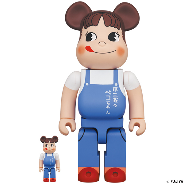 BE@RBRICKペコちゃんThe overalls girl100%＆400%